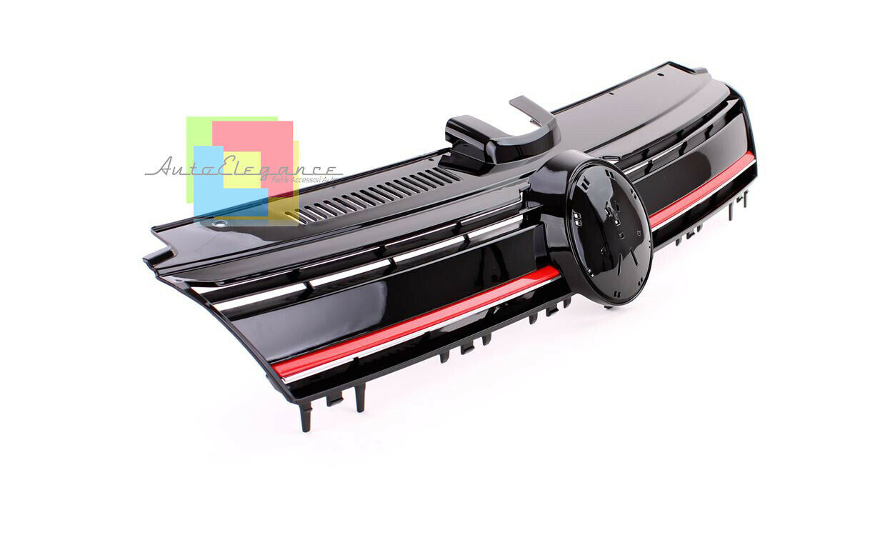 VW GOLF 7 VII 2012-2017 FRONT GRILLE R400 LOOK RED PROFILE 