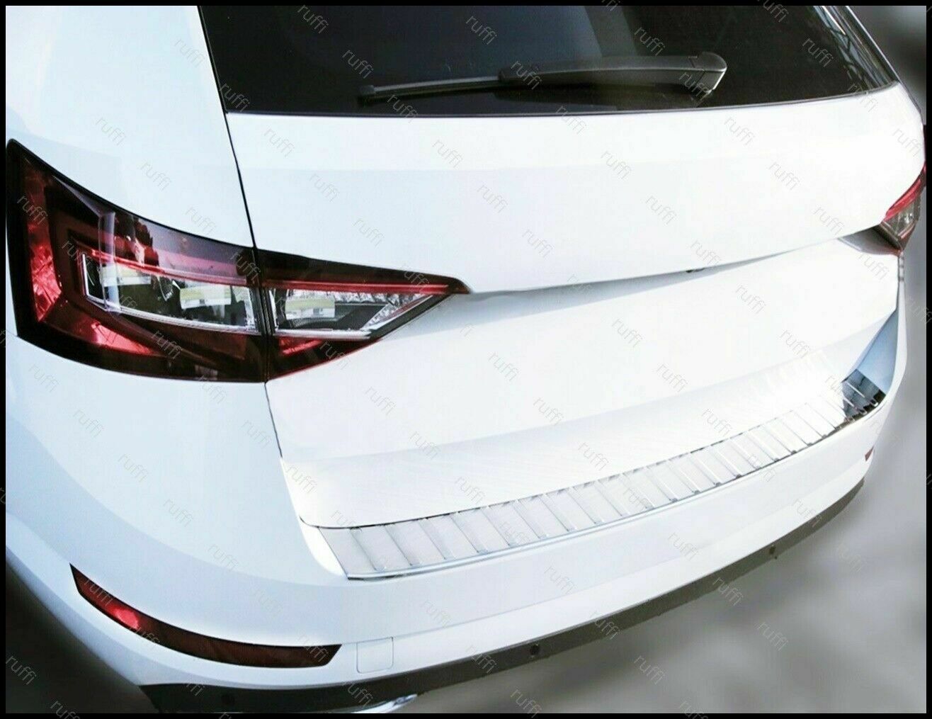 CROMATURA PROTEZIONE PARAURTI POSTERIORE SKODA SUPERB III SW INOX ADESIVO 0032 AUTOELEGANCERICAMBI