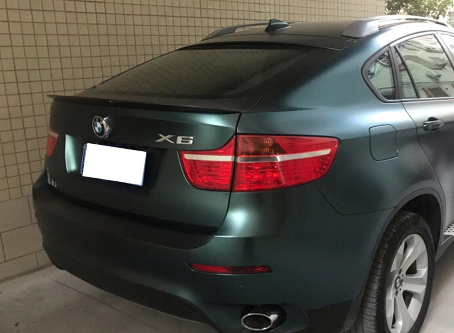 SPOILER POSTERIORE SUL COFANO BMW X6 E71 2008-2014 ABS NERO LUCIDO M SPORT