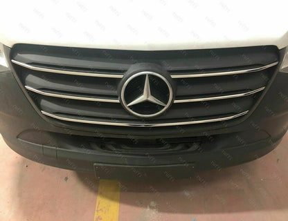 CROMATURA GRIGLIA FRONTALE 5PZ MERCEDES SPRINTER W907 2018+ INOX ADESIVO 0032 AUTOELEGANCERICAMBI