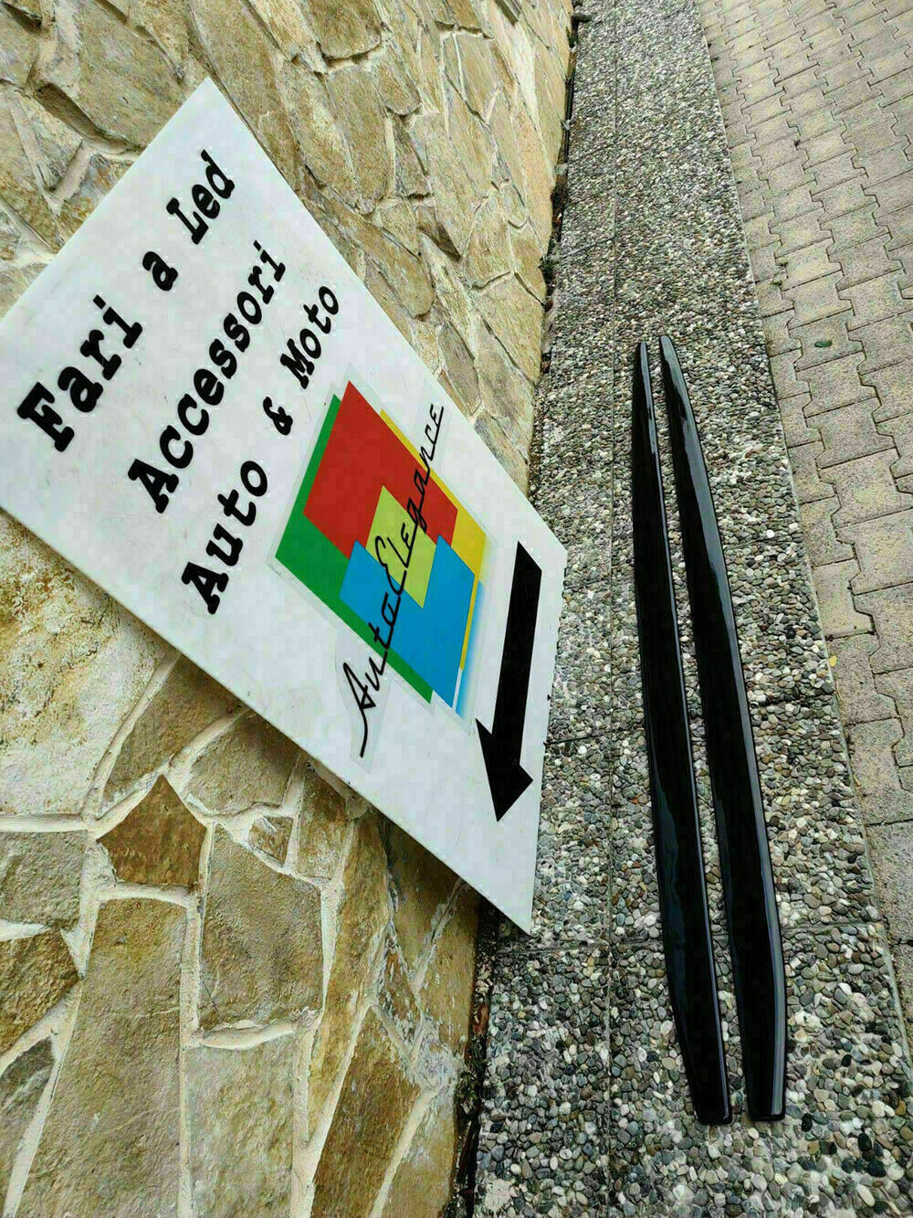 FLAPS UNDER SIDE SKIRTS AUDI A1 8X 2010-2018 ABS GLOSSY BLACK 0129