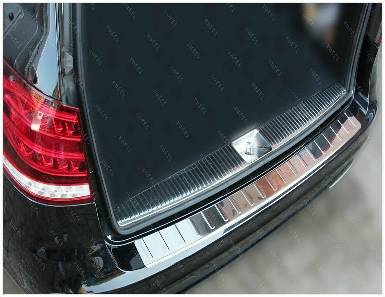 Zwart Rvs Bumperbescherming Mercedes C-klasse S205  Kombi 2014 2020