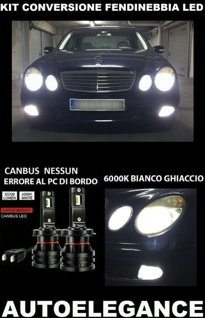 MERCEDES E-CLASS W211 LED FOG LIGHT KIT 10.000LM CAMBUS 0032