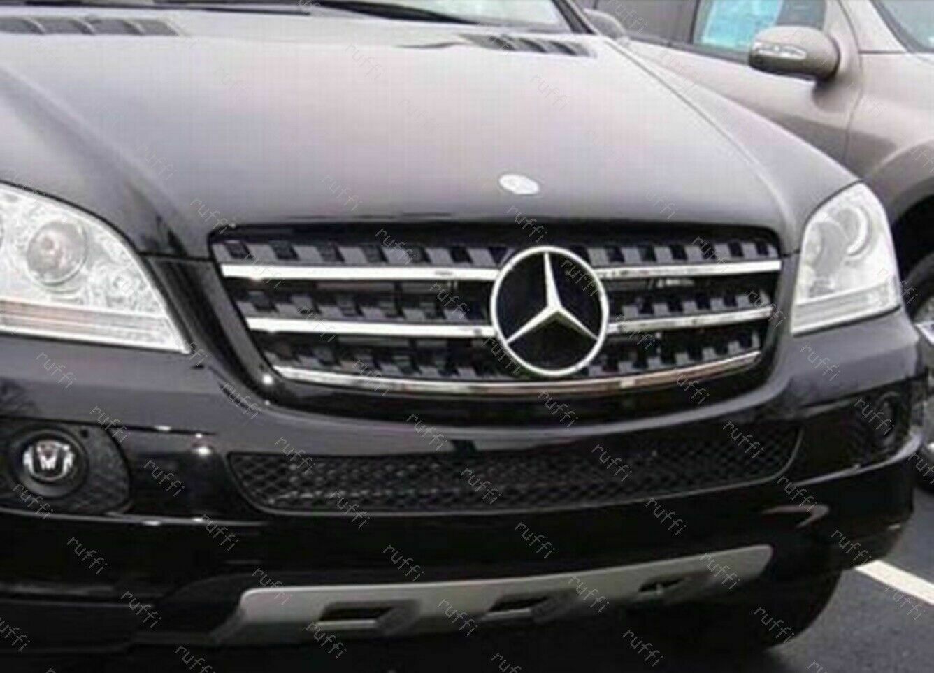 CROMATURA GRIGLIA FRONTALE 5PZ MERCEDES ML W165 2005-2011 INOX ADESIVO 0032 AUTOELEGANCERICAMBI