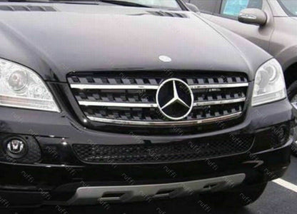 CROMATURA GRIGLIA FRONTALE 5PZ MERCEDES ML W165 2005-2011 INOX ADESIVO 0032 AUTOELEGANCERICAMBI