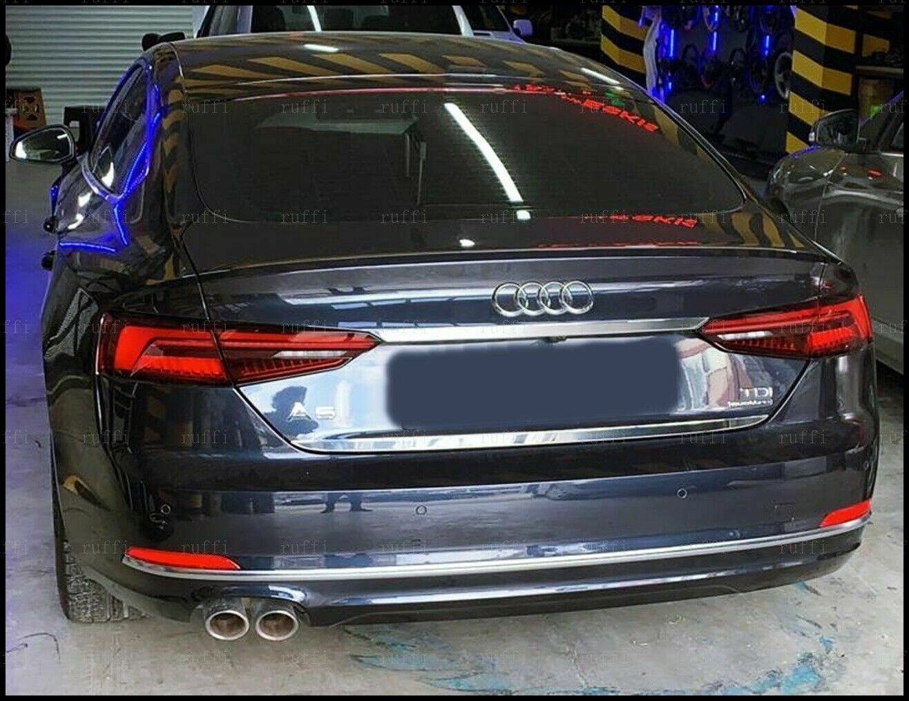 CROMATURA BAGAGLIAIO SUPERIORE AUDI A5 S5 F5 2016+ ACCIAIO INOX ADESIVO 0032 AUTOELEGANCERICAMBI