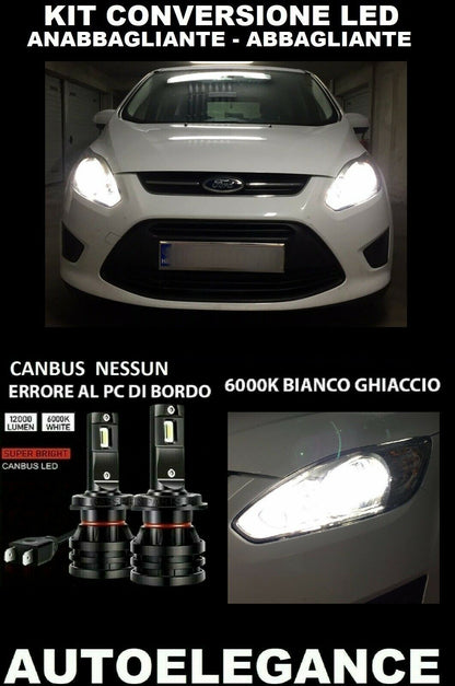FORD C-MAX MK2 KIT LOW BEAM HIGH BEAM LED 16.000LM CAMBUS 0032