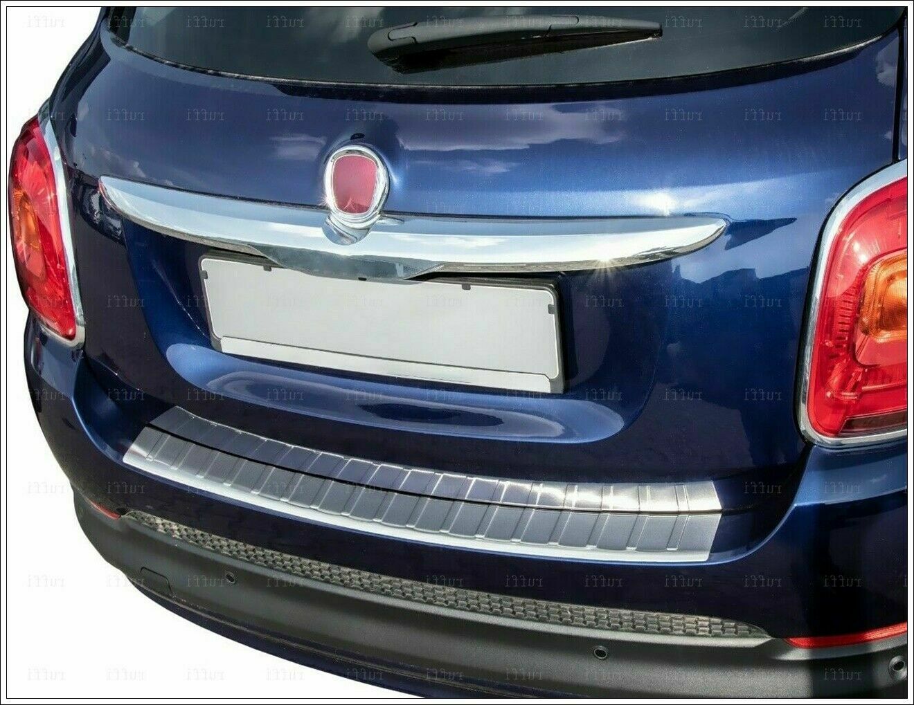 CROMATURA PROTEZIONE PARAURTI POSTERIORE FIAT 500X 2014+ INOX ADESIVO 0032 AUTOELEGANCERICAMBI