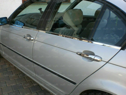 CROMATURA CORNICI FINESTRINI 4PZ BMW 3 F46 1998-2005 ACCIAIO INOX ADESIVO 0032 AUTOELEGANCERICAMBI