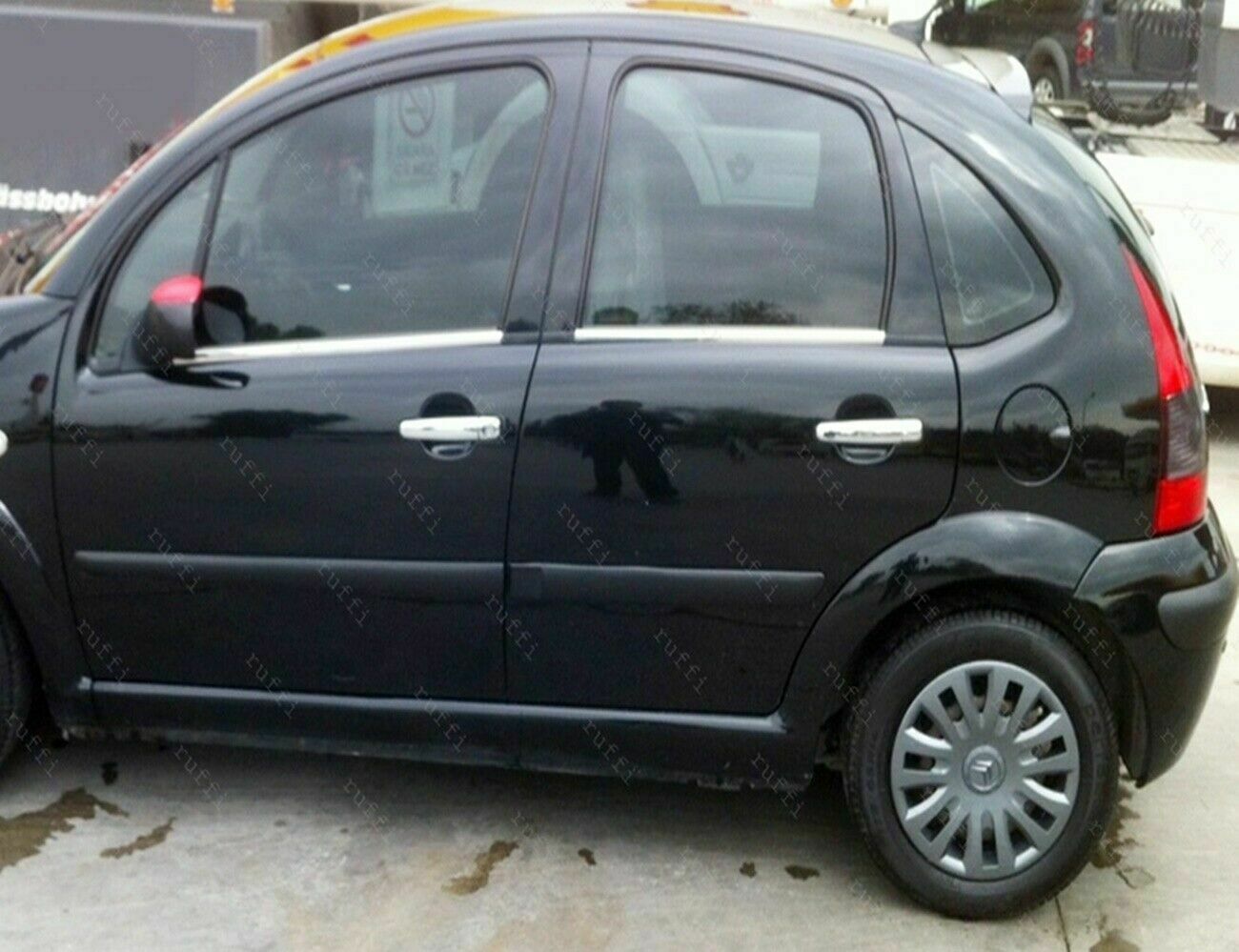 CROMATURA CORNICI FINESTRINI 4PZ CITROEN C3 MK1 2002-2009 INOX ADESIVO 0032 AUTOELEGANCERICAMBI