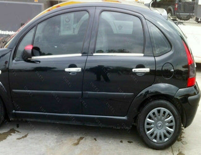 CROMATURA CORNICI FINESTRINI 4PZ CITROEN C3 MK1 2002-2009 INOX ADESIVO 0032 AUTOELEGANCERICAMBI