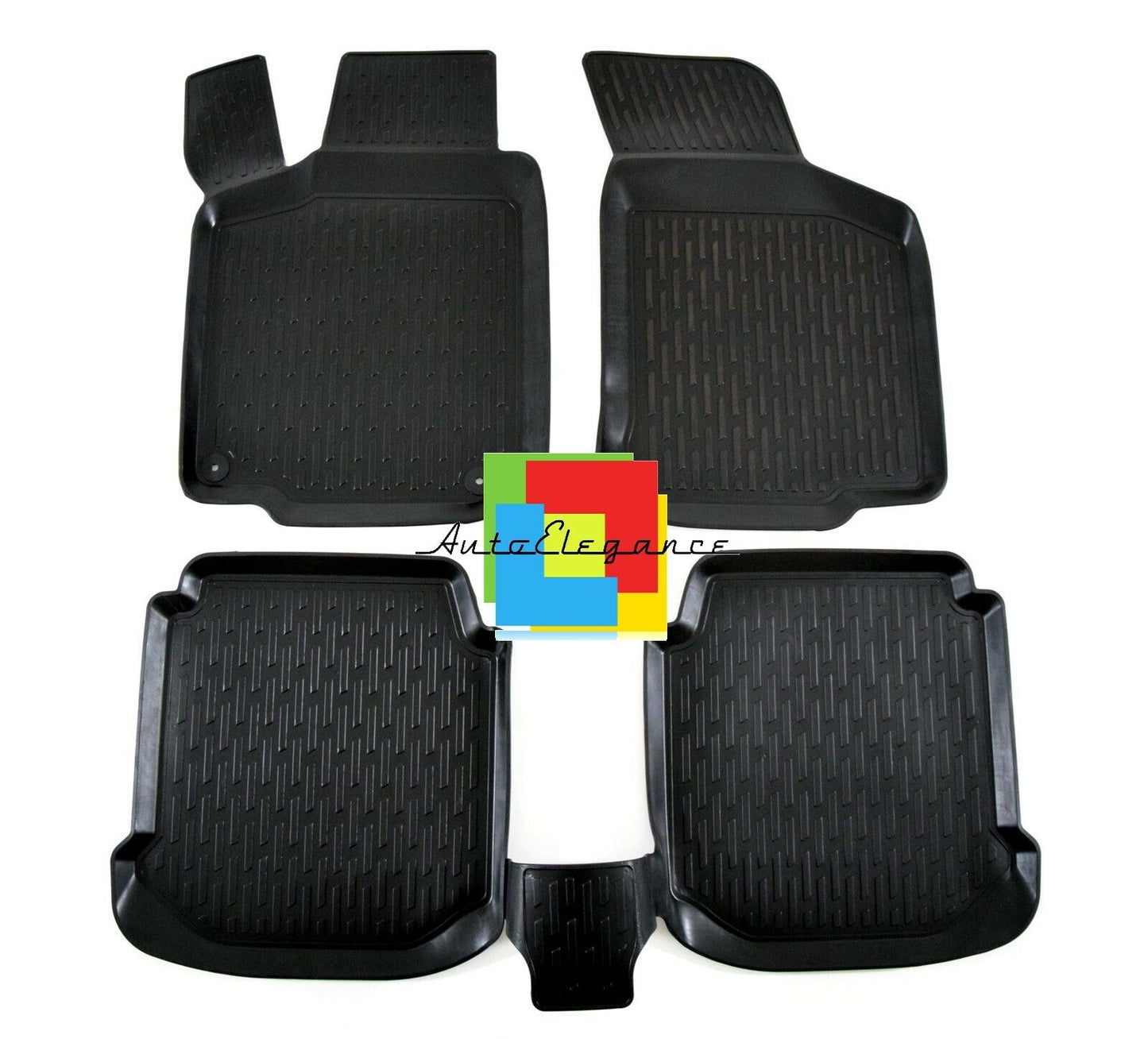 SET OF CAR INTERIOR RUBBER MATS MADE TO MEASURE SKODA OCTAVIA I 1996-2005 0032