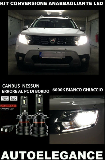DACIA DUSTER MK2 KIT ANABBAGLIANTI LED 16.000LM CAMBUS 0032 AUTOELEGANCERICAMBI