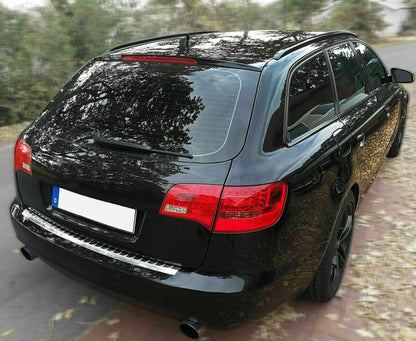 CROMATURA PROTEZIONE PARAURTI POSTERIORE AUDI A6 C7 2010-2018 INOX ADESIVO 0032 AUTOELEGANCERICAMBI