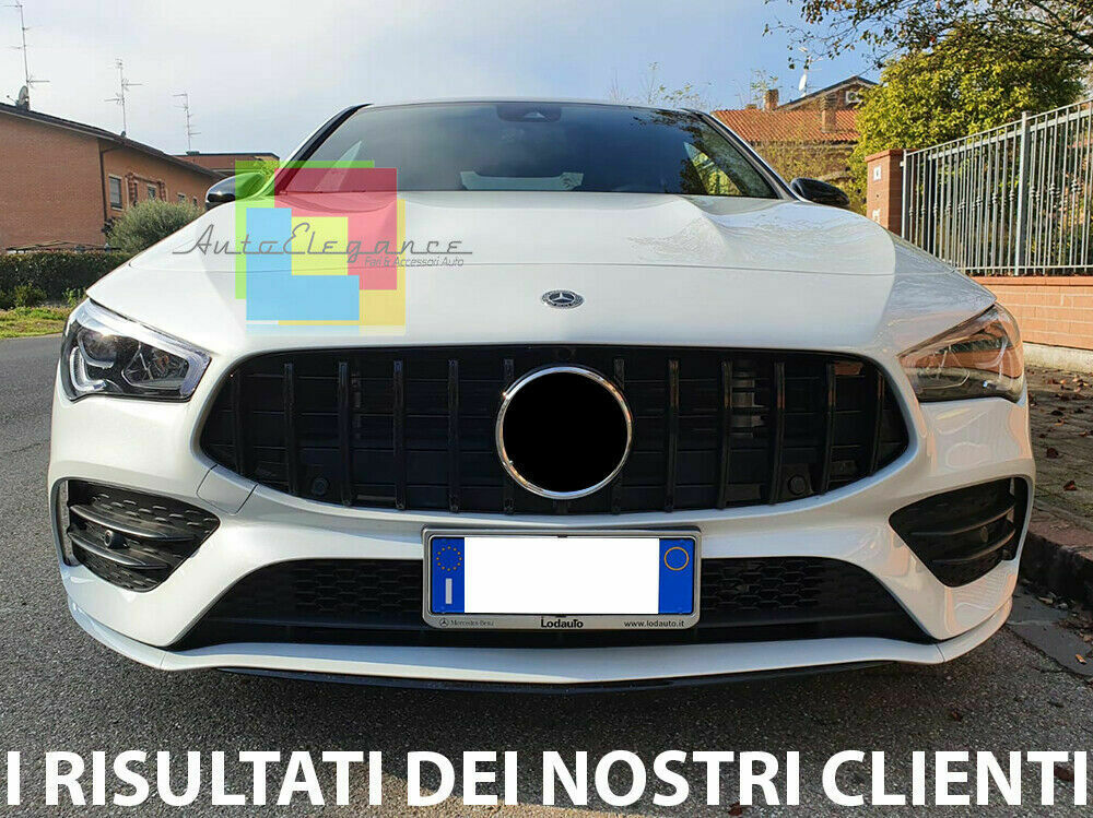 MERCEDES CLA W118 2019+ GRIGLIA ANTERIORE AMG PANAMERICANA PROFILI NERI