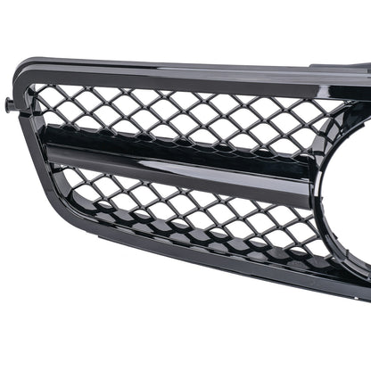 FRONT GRILLE MERCEDES C CLASS W204 S204 2007-2014 AMG LOOK GLOSSY BLACK