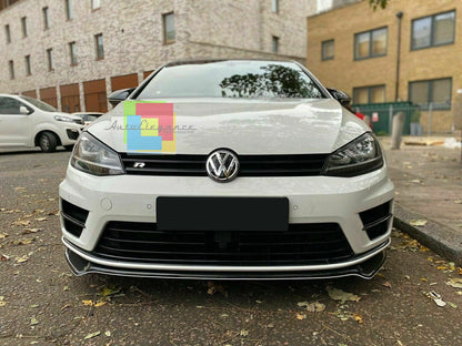 VW GOLF 7 12-16 R / RLINE ABS FRONT BUMPER SPLITTER GLOSS BLACK