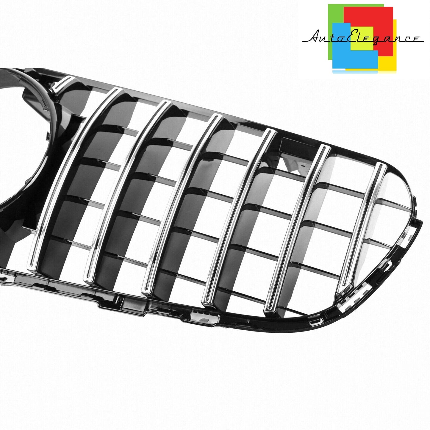 GRILLE MERCEDES GLC CLASS X253 GT LOOK GLOSSY BLACK CHROME PROFILES NEWS