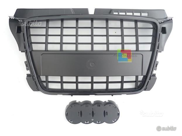 FRONT GRILLE S3 BLACK AUDI A3 8P 2008-2012