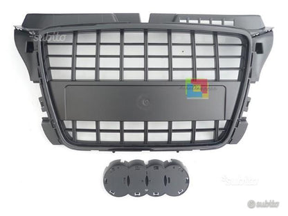 FRONT GRILLE S3 BLACK AUDI A3 8P 2008-2012