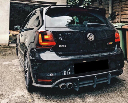 GTI LOOK REAR ROOF SPOILER BLACK PAINTED VW POLO 6R 6C 2011-2017