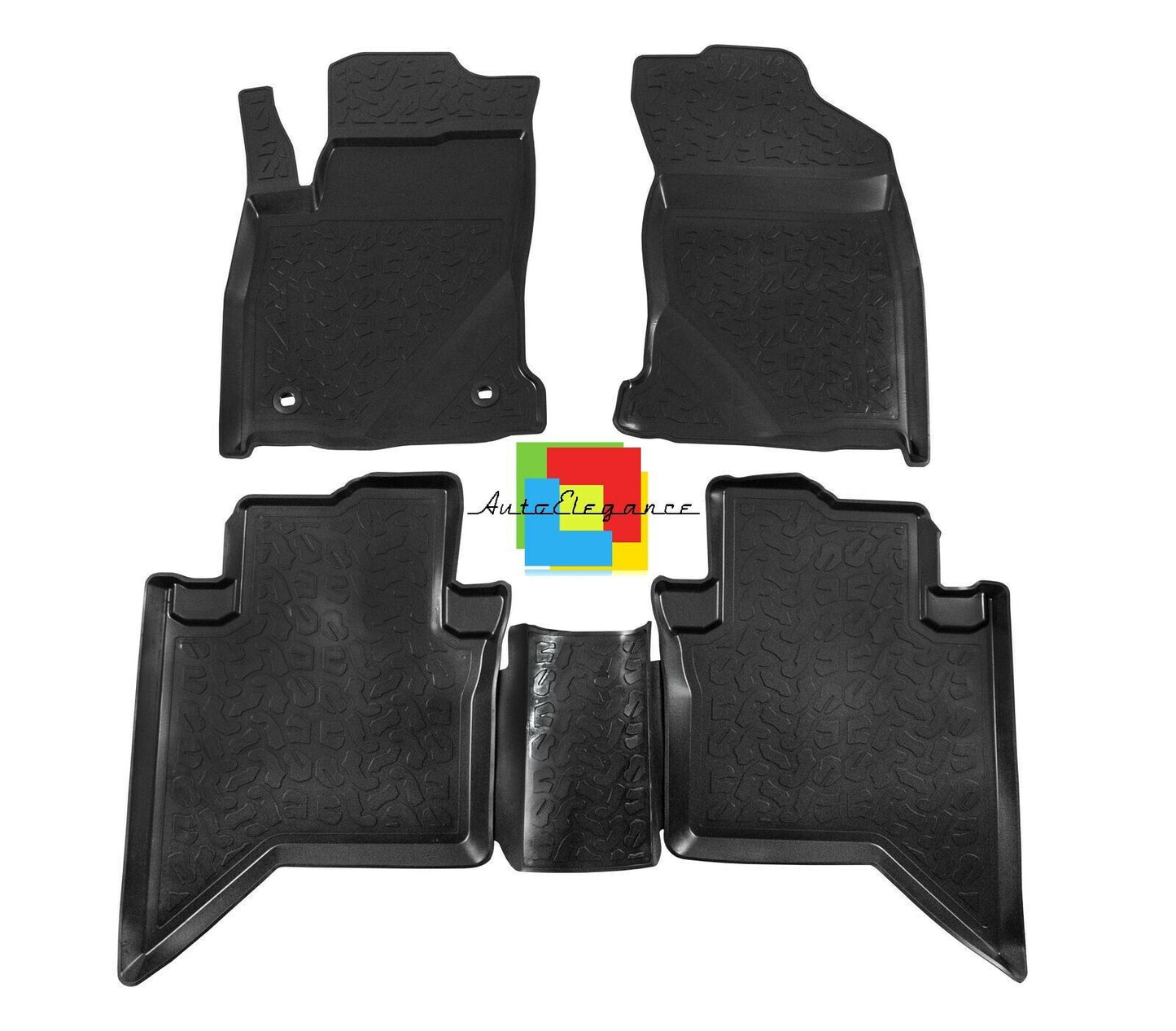 SET OF CUSTOM RUBBER CAR INTERIOR MATS TOYOTA HILUX 2015+ 0032