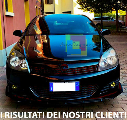 0221 OPEL ASTRA H SPLITTER PARAURTI ANTERIORE NERO LUCIDO LOOK RS AUTOELEGANCERICAMBI