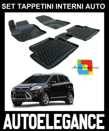 SET OF CUSTOM RUBBER CAR INTERIOR MATS FORD KUGA I 2008-2013 0032