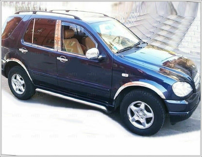 CROMATURA CORNICI FINESTRINI 6PZ MERCEDES ML W163 1998-2005 INOX ADESIVO 0032 AUTOELEGANCERICAMBI