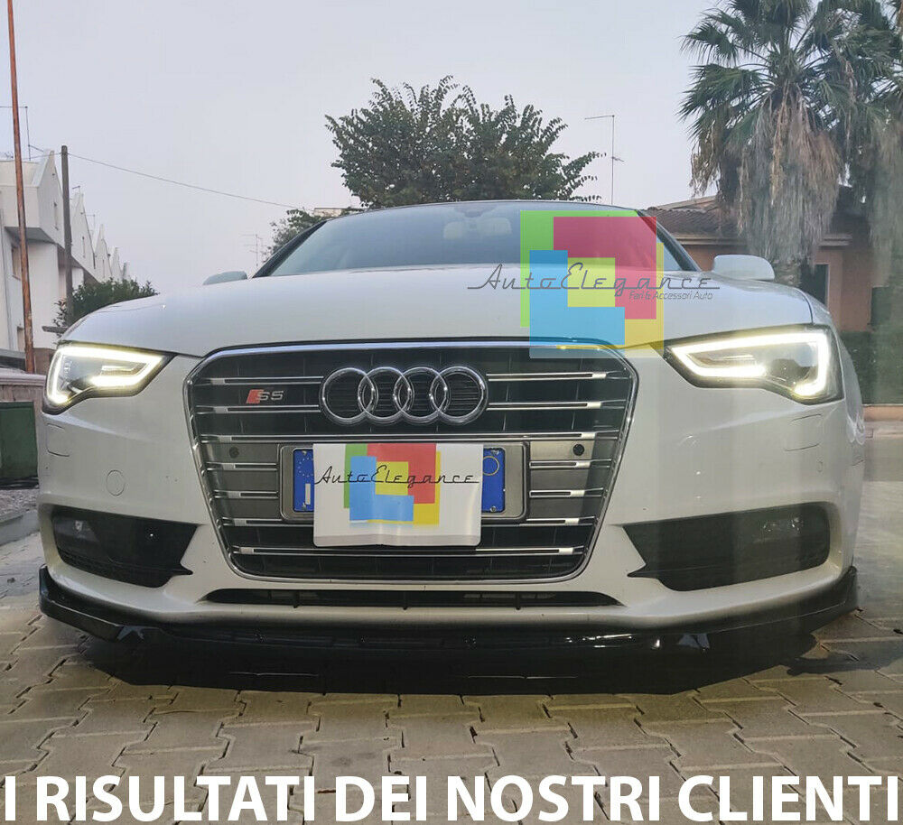 AUDI A5 FACELIFT LAMA SOTTO PARAURTI ANTERIORE IN ABS LOOK RS5 SPLITTER LIP AUTOELEGANCERICAMBI