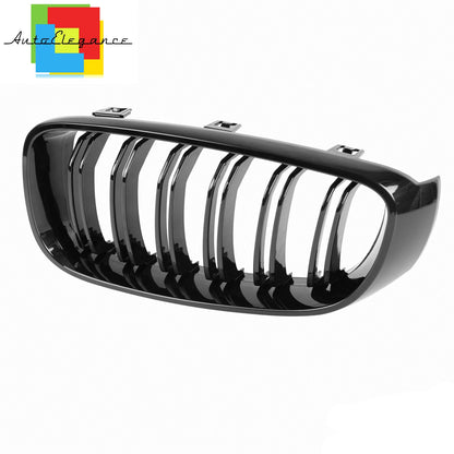 3 SERIES GT F34 2012+ MUSTACHE GRILLE GLOSS BLACK LOOK DOUBLE KIDNEY NEWS