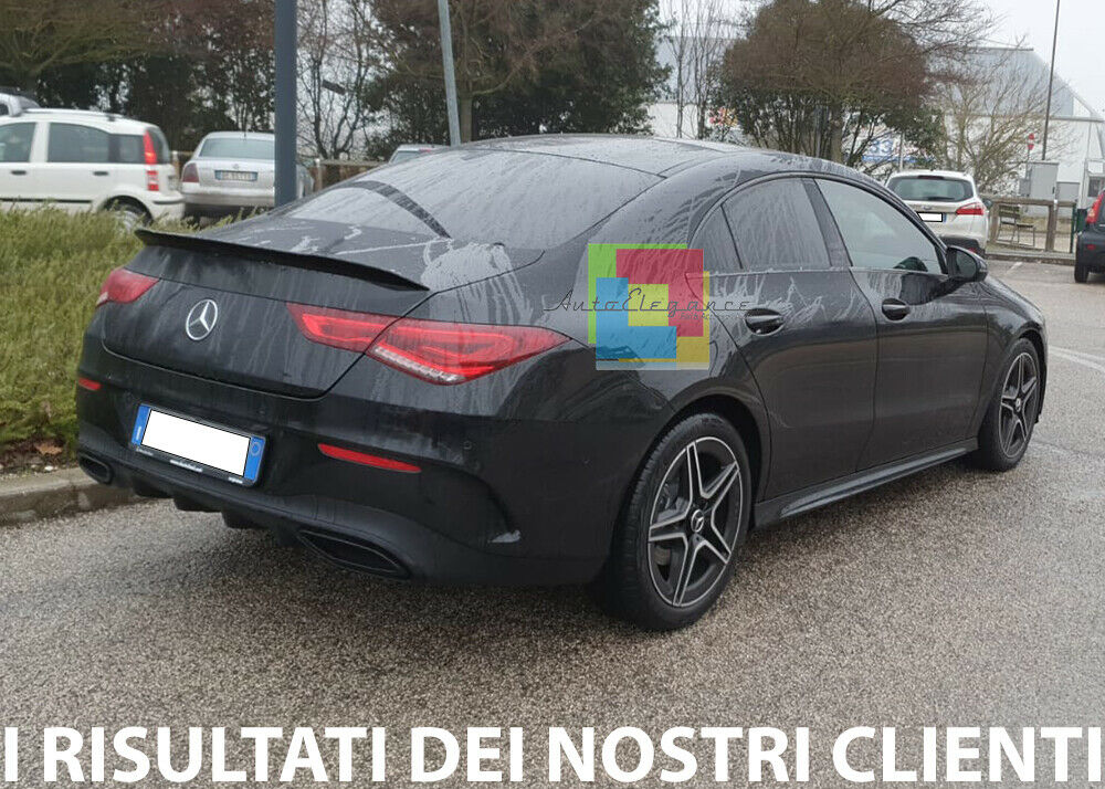 MERCEDES CLA COUPE W118 2018+ REAR BONNET SPOILER GLOSS BLACK ABS