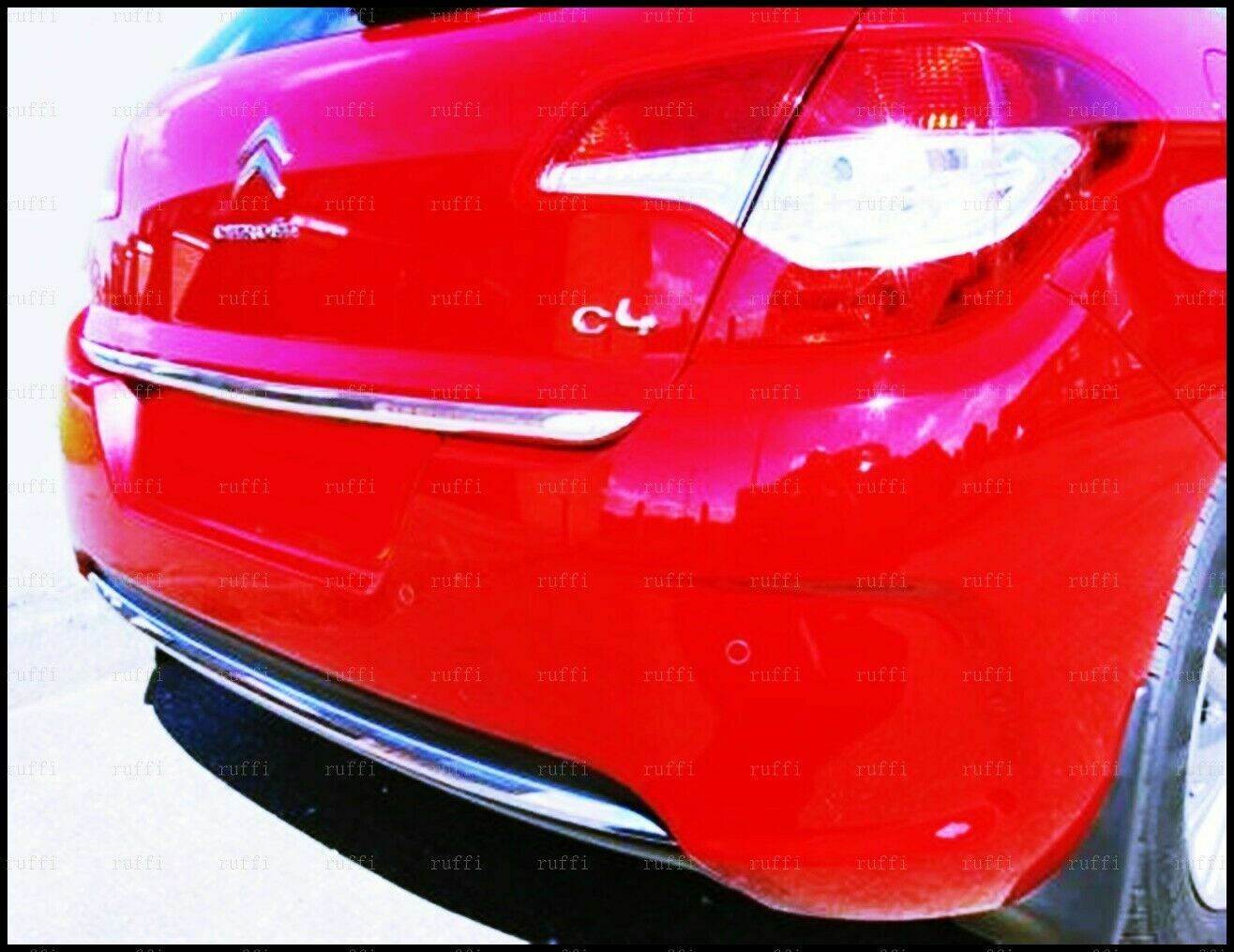 CROMATURA BAGAGLIAIO CITROEN C4 MK2 2010+ ACCIAIO INOX ADESIVO 0032 AUTOELEGANCERICAMBI