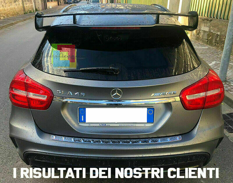0133 ALETTONE AMG NERO LUCIDO MERCEDES GLA 2013-2019 SPOILER TETTO IN ABS A45 AUTOELEGANCERICAMBI