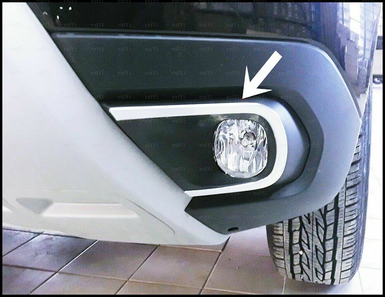 CROMATURA CORNICE FENDINEBBIA DACIA DUSTER 2018+ ACCIAIO INOX ADESIVO 0032 AUTOELEGANCERICAMBI