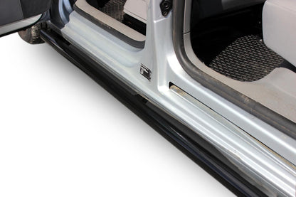 VW CADDY 2003-2015 TUBULAR SIDE STEPS UNDER DOOR - BLACK