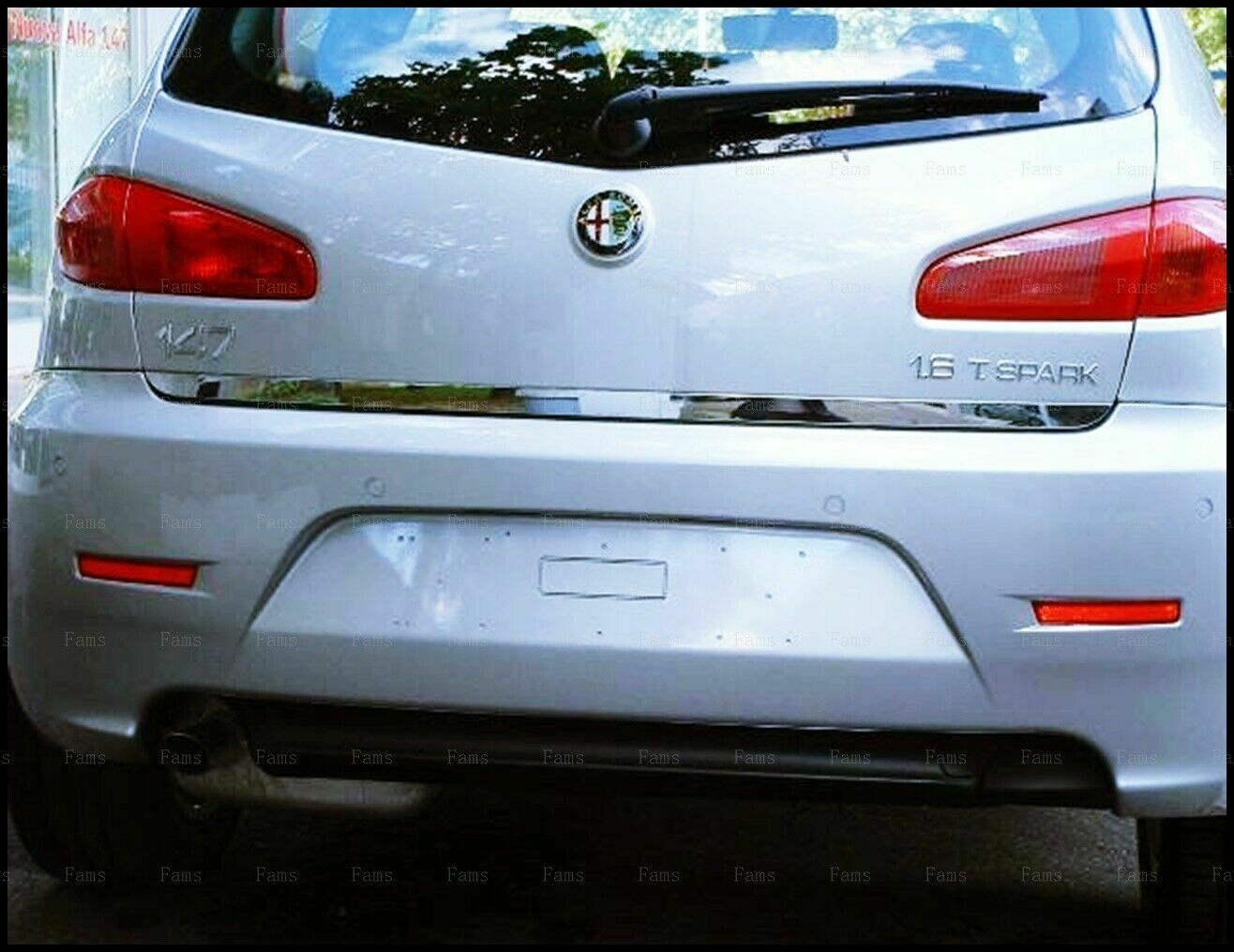 CROMATURA BAGAGLIAIO ALFA ROMEO 147 2000+ ACCIAIO INOX ADESIVO 0032 AUTOELEGANCERICAMBI