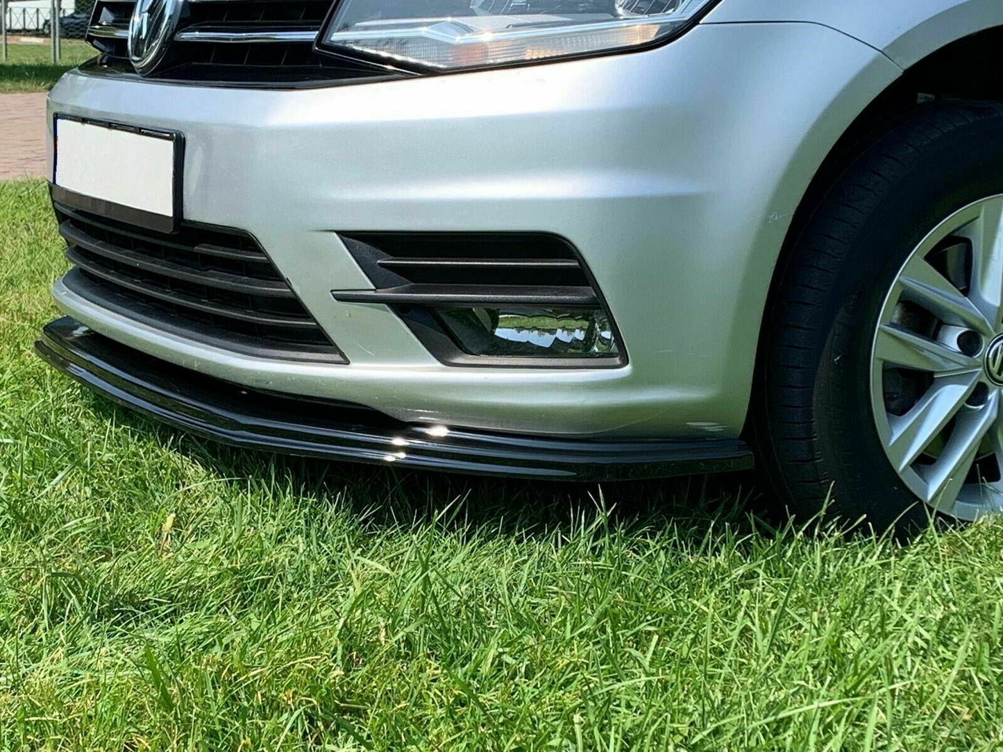 UNDER FRONT BUMPER VW CADDY IV 2015+ ABS GLOSSY BLACK SPLITTER 0208