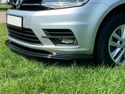UNDER FRONT BUMPER VW CADDY IV 2015+ ABS GLOSSY BLACK SPLITTER 0208