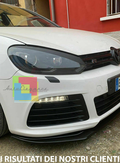 VW GOLF 6 RLINE R20 2008-2012 FRONT BUMPER UNDER ABS BLACK SPLITTER 0032 