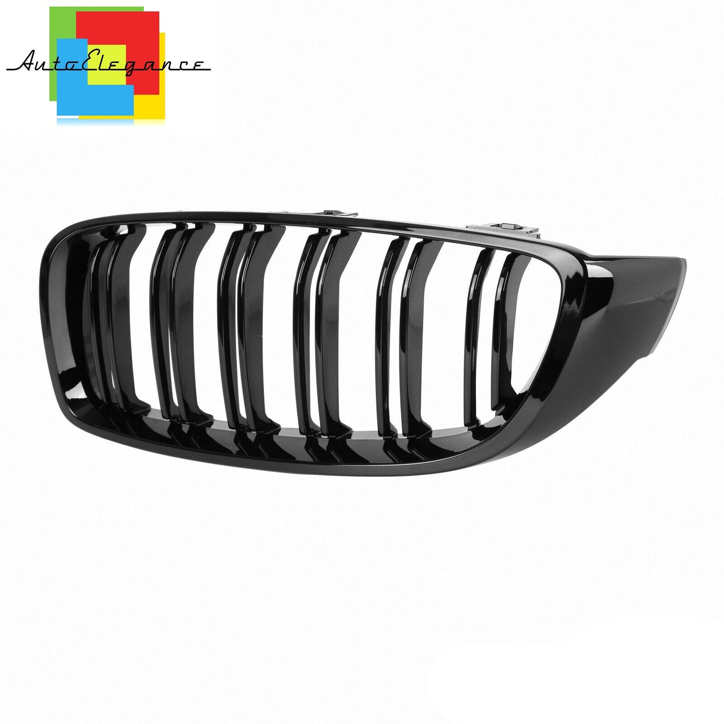 FRONT MUSTACHE GRILLE 4 SERIES F32 F33 F82 F84 GLOSS BLACK LOOK DOUBLE KIDNEY NEWS
