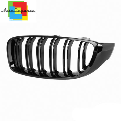 FRONT MUSTACHE GRILLE 4 SERIES F32 F33 F82 F84 GLOSS BLACK LOOK DOUBLE KIDNEY NEWS