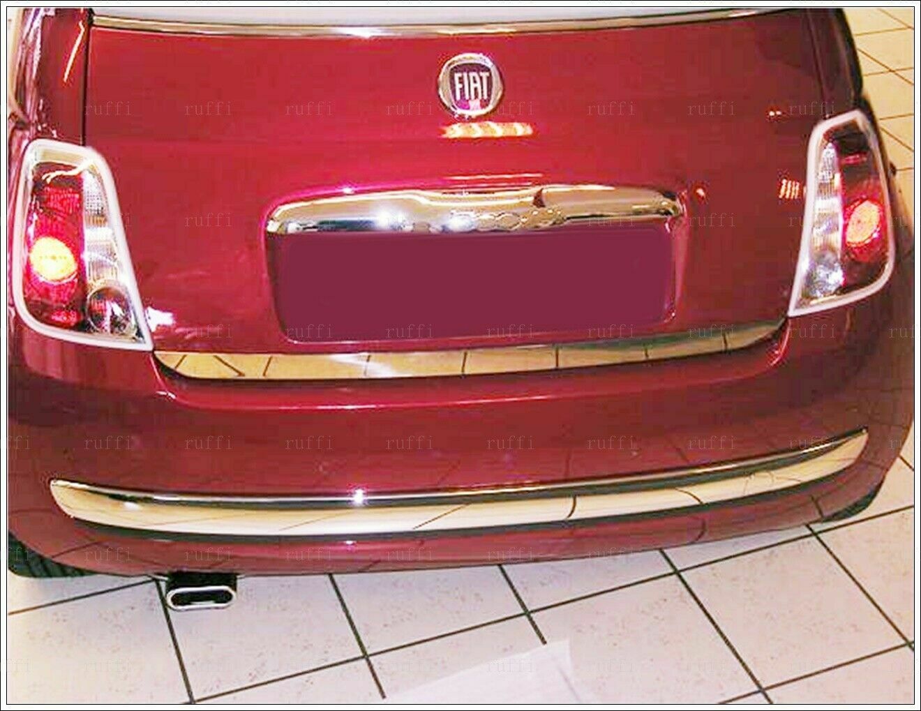 CROMATURA BAGAGLIAIO FIAT 500 500C 2007-2015 ACCIAIO INOX ADESIVO 0032 AUTOELEGANCERICAMBI