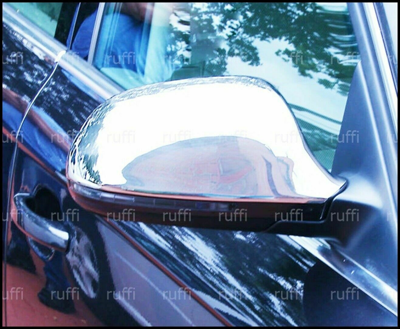 CROMATURA SPECCHIETTI LATERALI AUDI A5 S5 RS5 8T 2007-2009 INOX ADESIVO 0032 AUTOELEGANCERICAMBI