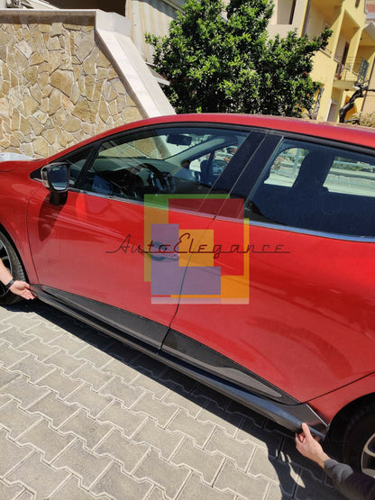 0186 RENAULT CLIO 4 IV 5 PORTE COPPIA MINIGONNE LATERALI LOOK RS ABS NEW AUTOELEGANCERICAMBI