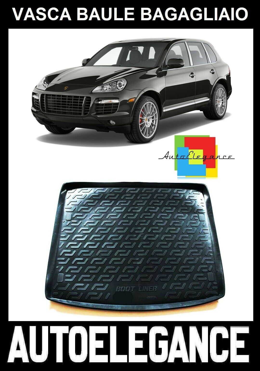 TRUNK MAT RUBBER CARPET SUPERGRIP PORSCHE CAYENNE 2002-2010 -AT-