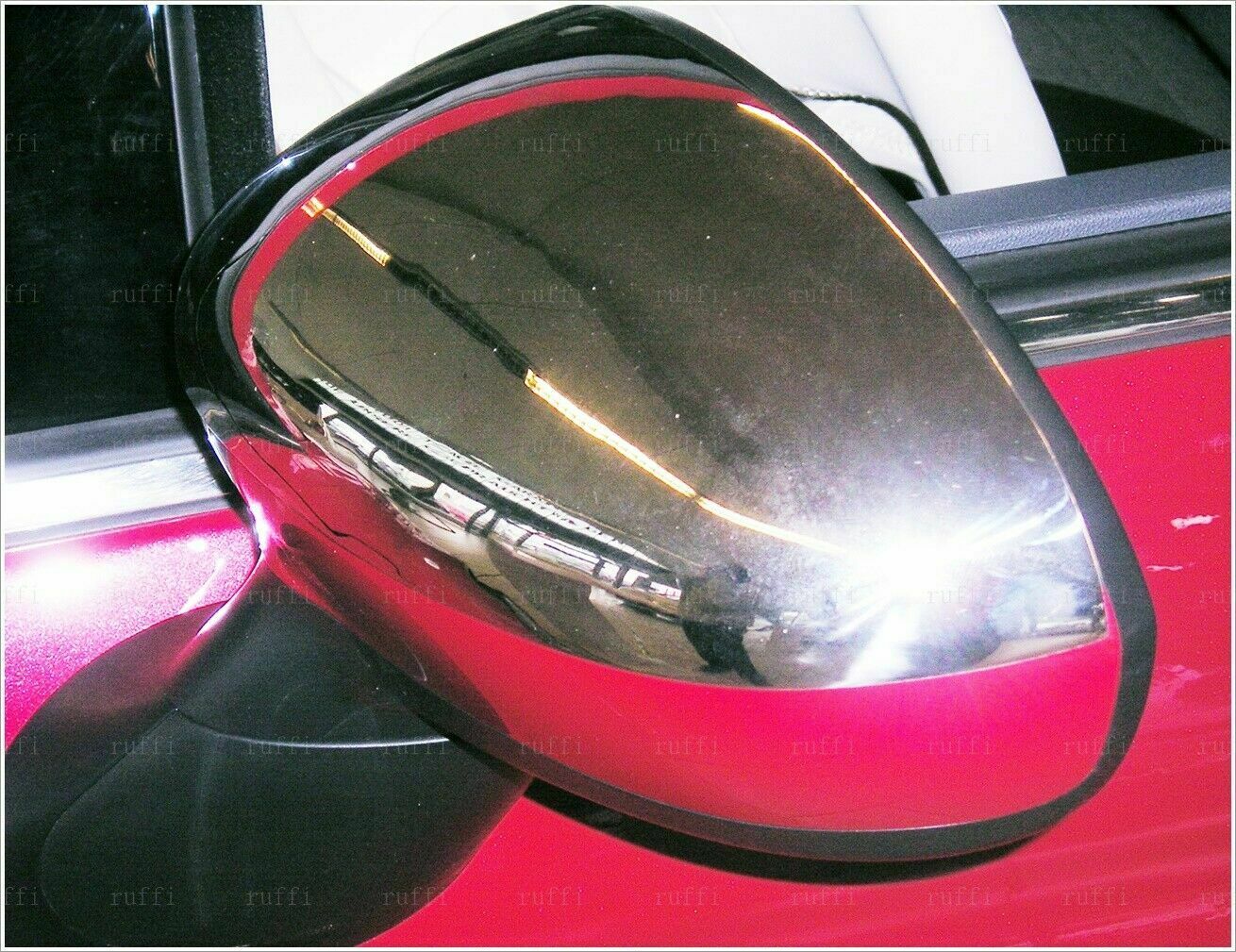 CROMATURA SPECCHIETTI LATERALI FIAT 500 500C 500/595/695 INOX ADESIVO 0032 AUTOELEGANCERICAMBI