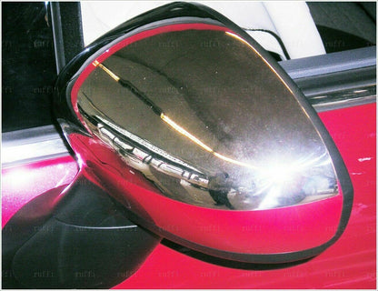 CROMATURA SPECCHIETTI LATERALI FIAT 500 500C 500/595/695 INOX ADESIVO 0032 AUTOELEGANCERICAMBI