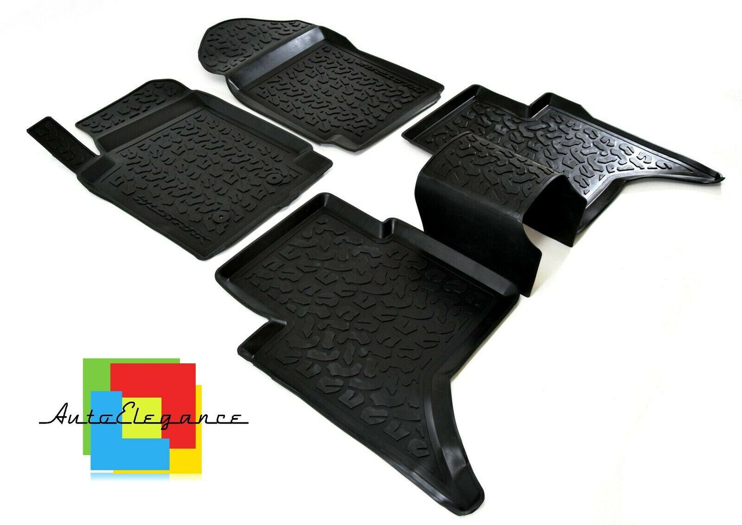 SET OF CUSTOM RUBBER CAR INTERIOR MATS FORD RANGER T6 - T7 0032