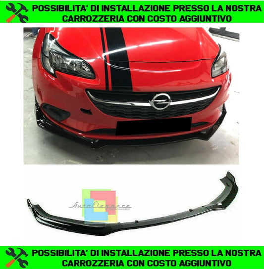 LAMA SOTTO PARAURTI ANTERIORE OPEL CORSA E ABS SPORTIVO NERO LIP SPOILER